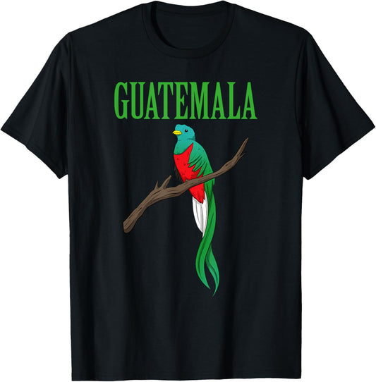 Guatemala Guate Quetzal Guatemalan National Bird T-Shirt - T-Shirt | Black