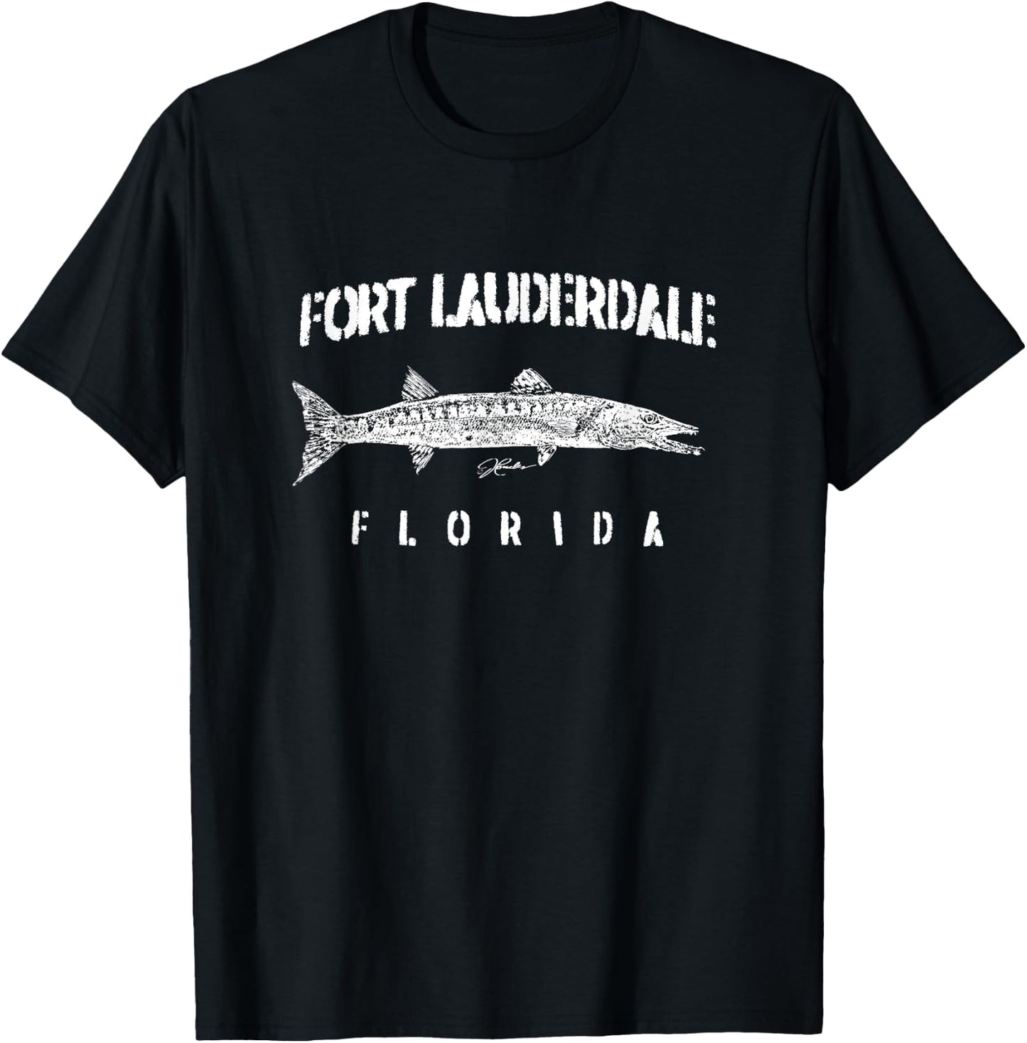 JCombs: Fort Lauderdale, FL, Great Barracuda T-Shirt - T-Shirt | Black