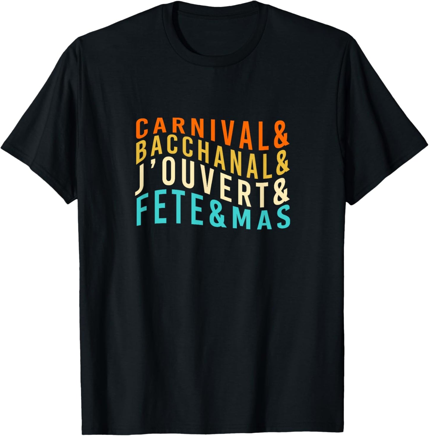 Carnival Bacchanal J'ouvert Fete Mas Soca Retro Bacchanal T-Shirt - T-Shirt | Black