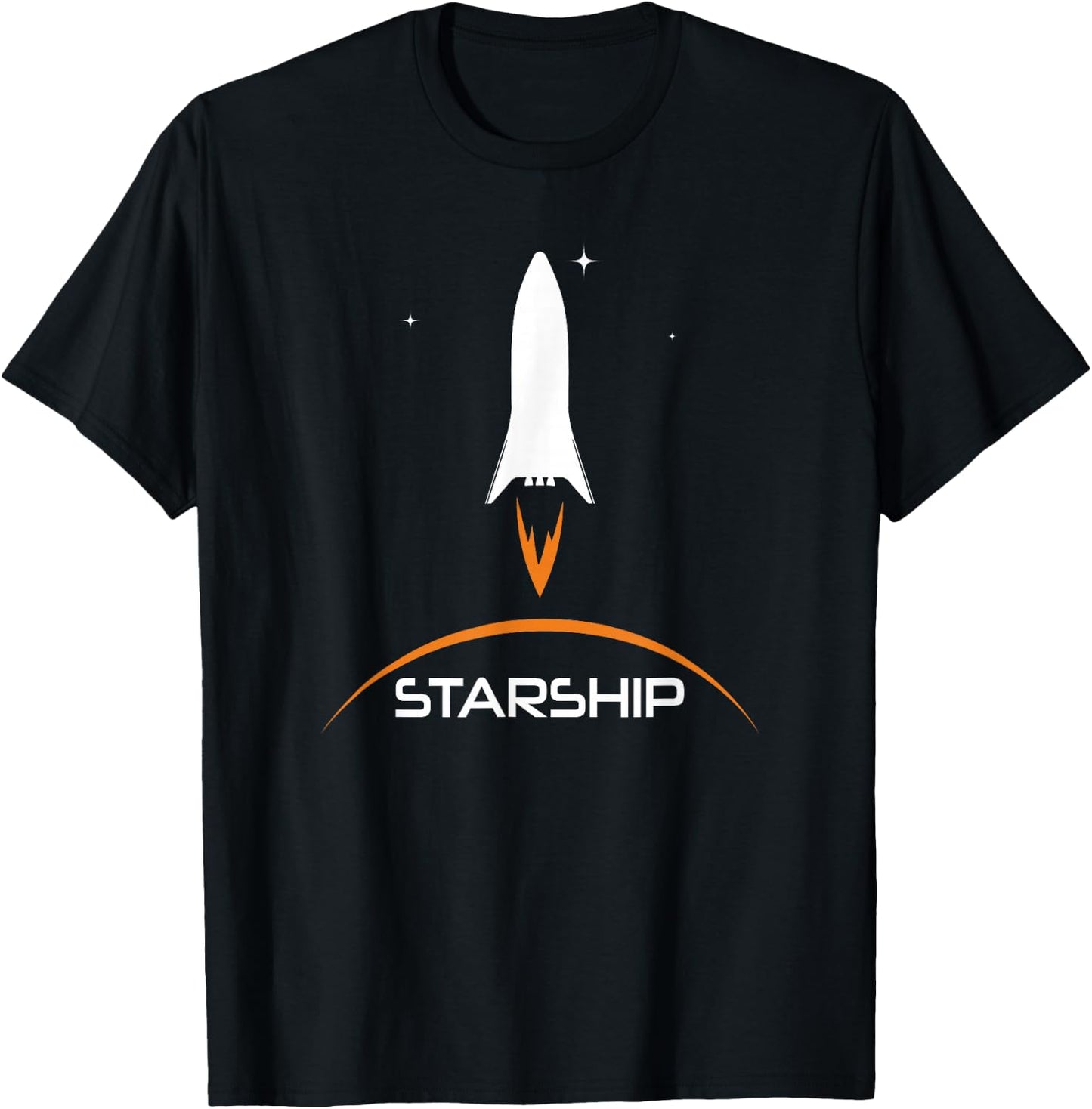 Starship - Moon Mars Space Exploration T-Shirt - T-Shirt | Black