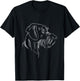 German Wire Hair Hunting Dog Head Breed Top T-Shirt - T-Shirt | Black