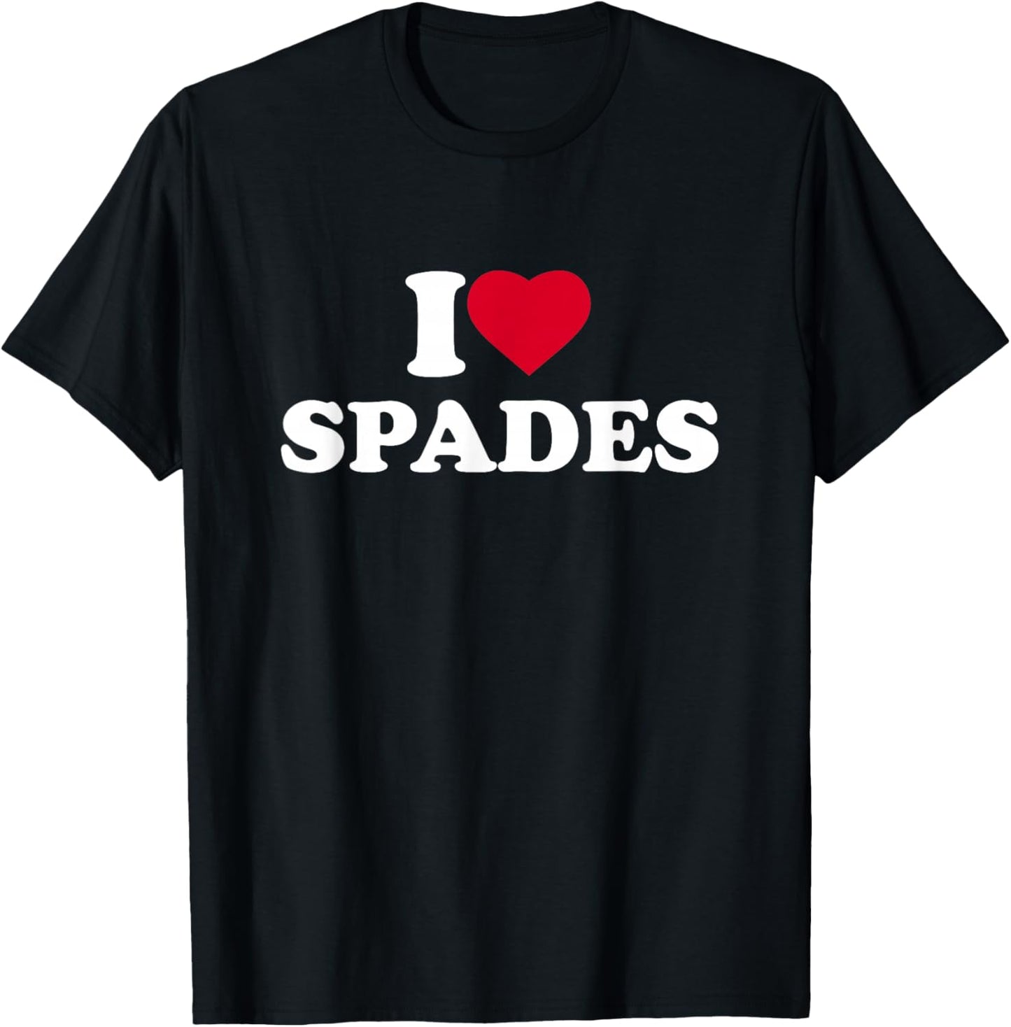 I Love Heart Spades Lover Player Card Game T-Shirt - T-Shirt | Black