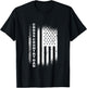 Cross Country Dad Running Vintage American Flag XC Runner T-Shirt - T-Shirt | Black