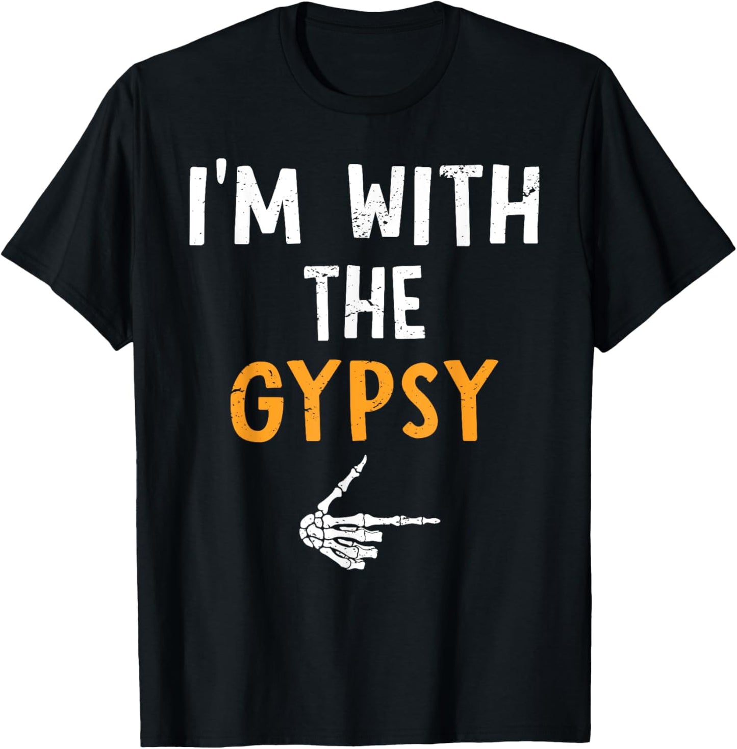I'm with The Gypsy Costume Halloween Matching Couple T-Shirt - T-Shirt | Black