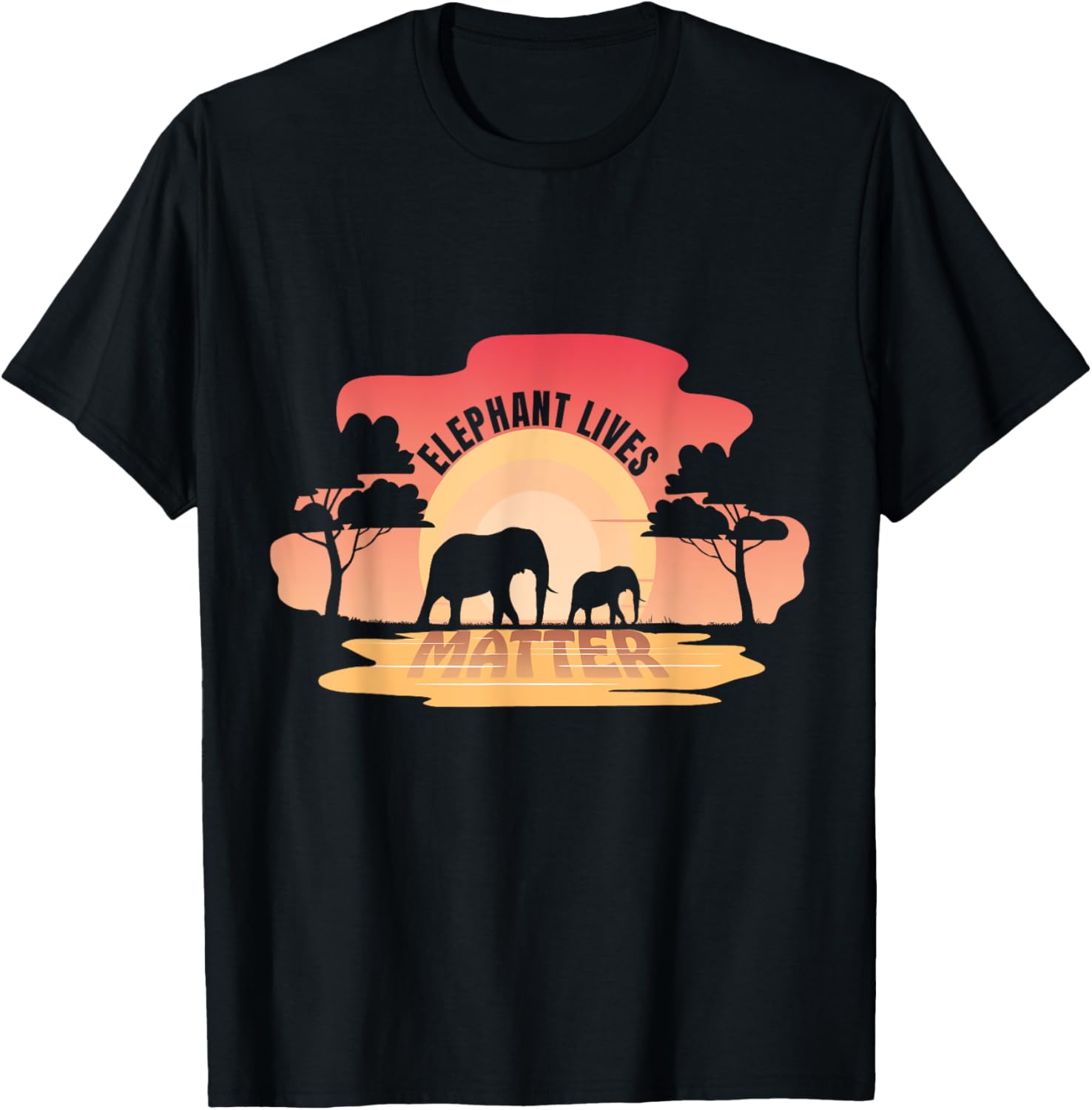 Elephant Lives Matter T-Shirt - T-Shirt | Black