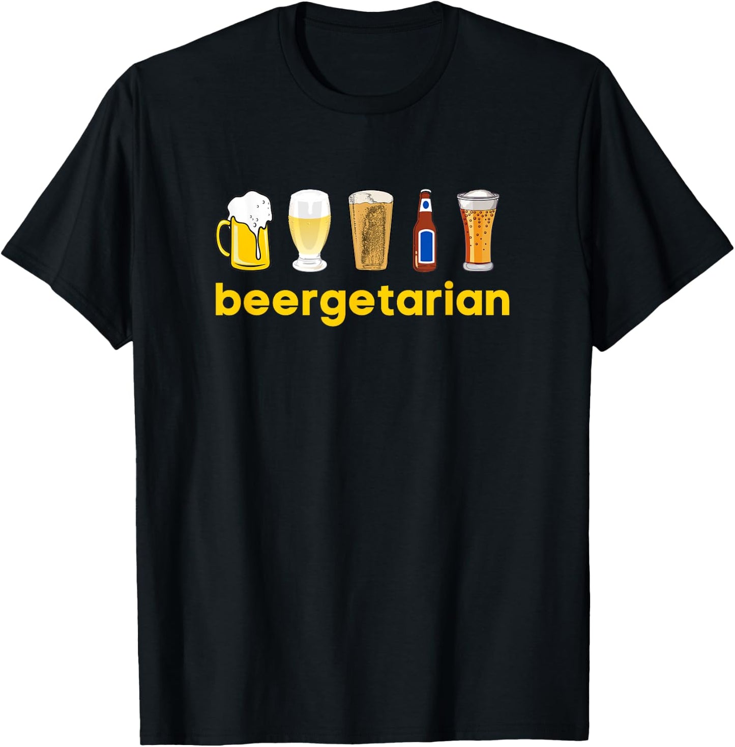 Beergetarian Funny Beer Lover Gift Beer Diversity T-Shirt - T-Shirt | Black