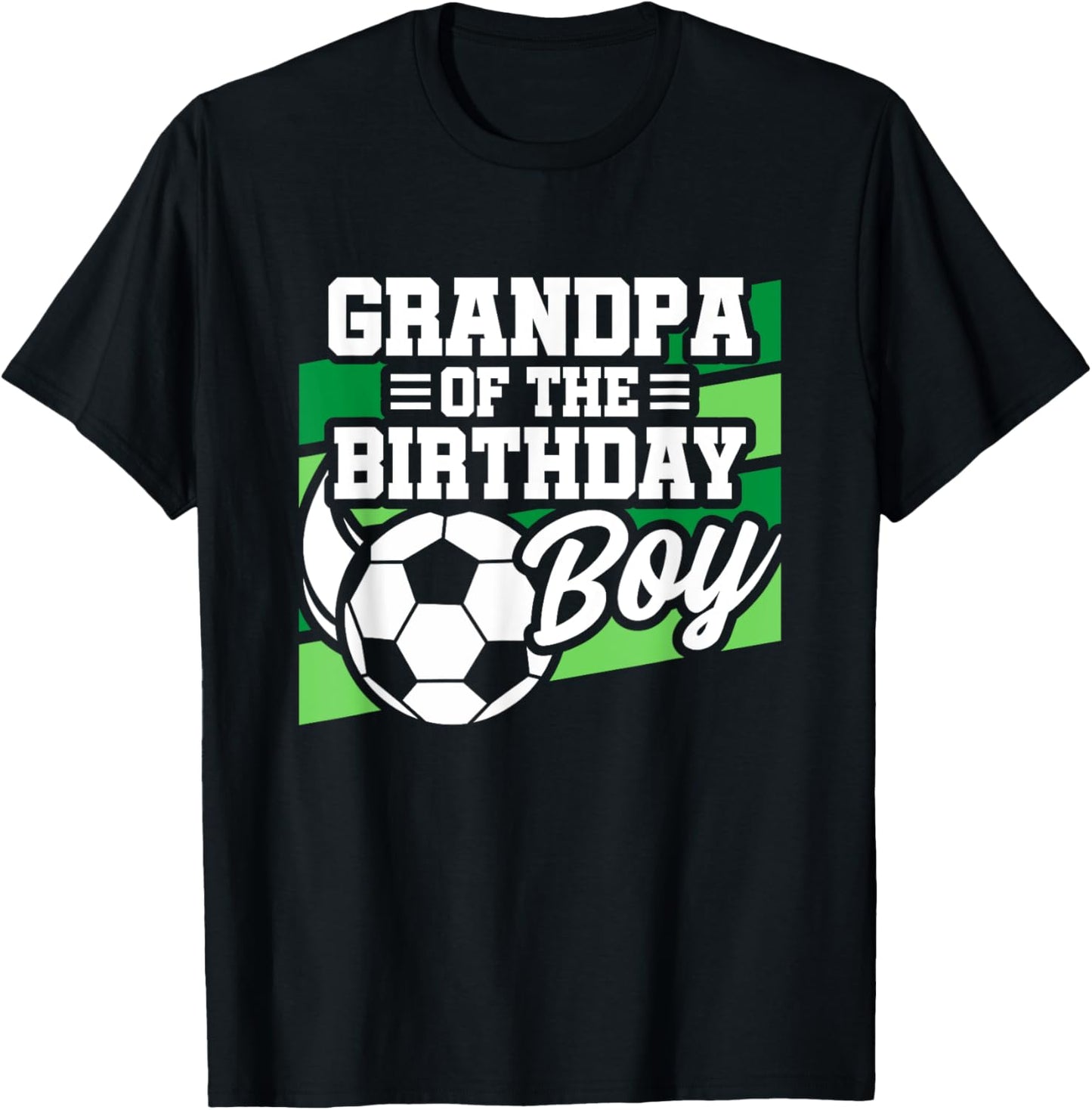 Soccer Birthday - Birthday Grandpa - Boys Soccer Birthday T-Shirt - T-Shirt | Black