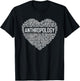 Anthropology Heart Gift Anthropologist Teacher Gifts Men Women T-Shirt - T-Shirt | Black