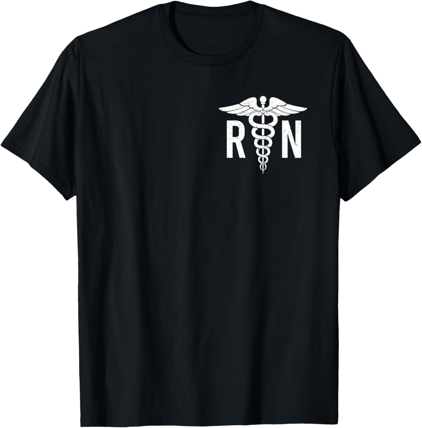 RN Nurse Shirt Registered Nurse Funny Nurse Day 2 Sided T-Shirt - T-Shirt | Black