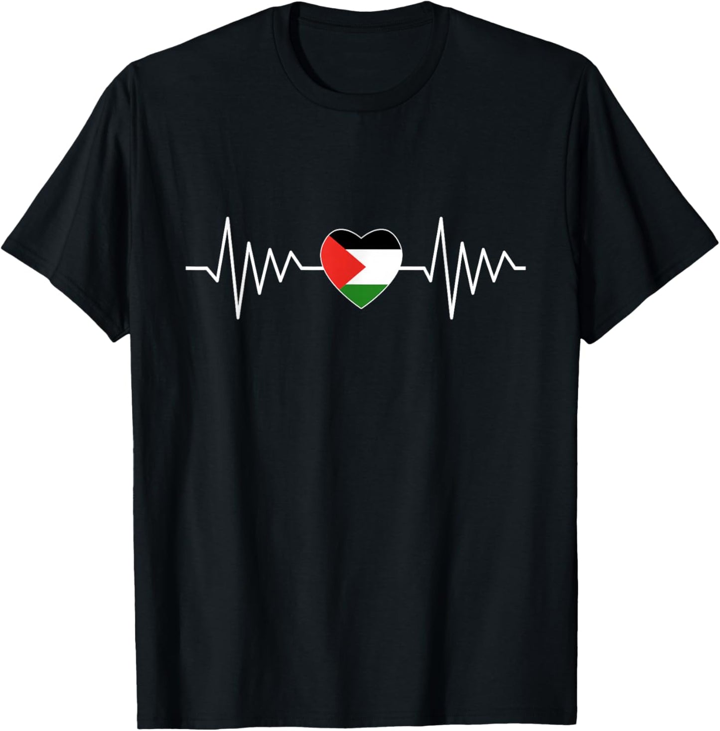 Palestine & Gaza Flag Vintage Palestinian Colours T-Shirt - T-Shirt | Black