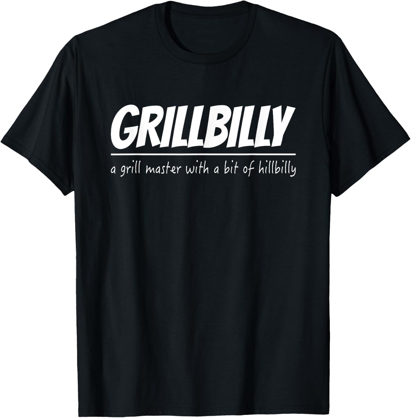Grillbilly Barbecue Joke Gift Grill Master Chef BBQ T-Shirt - T-Shirt | Black