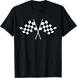Checkered Flag Racing T-Shirt - T-Shirt | Black