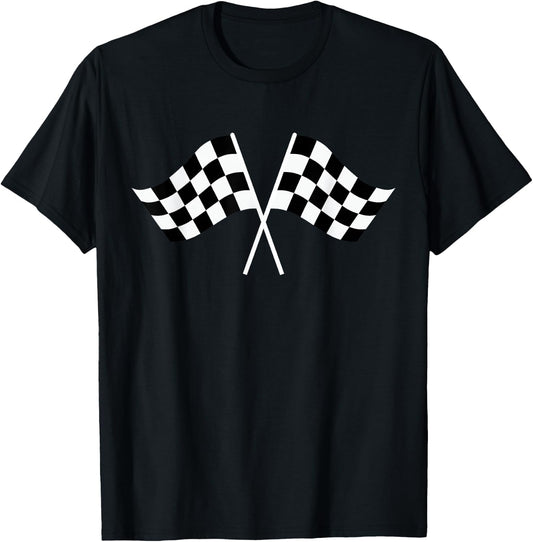 Checkered Flag Racing T-Shirt - T-Shirt | Black