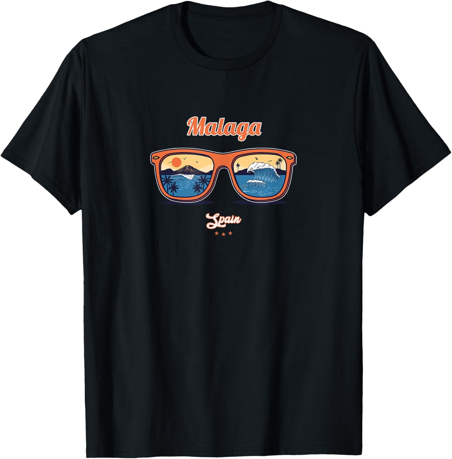 Malaga Souvenir - Spain Reminder T-Shirt - T-Shirt | Black