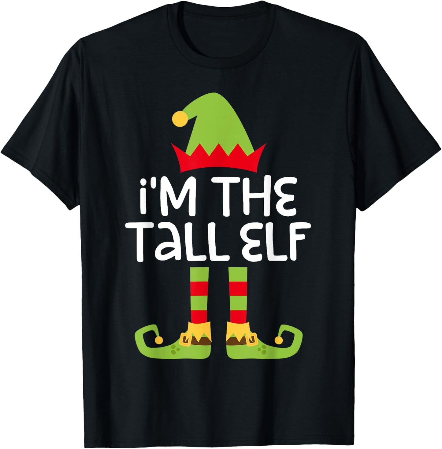 Im The Elf Costume Shirts -Adults I'm The Tall Elf Black Medium T-Shirt - T-Shirt | Black