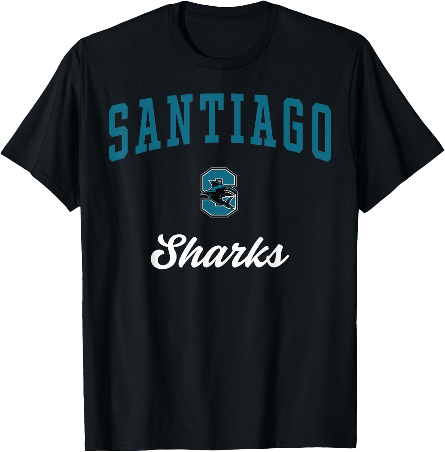 Santiago High School Sharks C3 T-Shirt - T-Shirt | Black