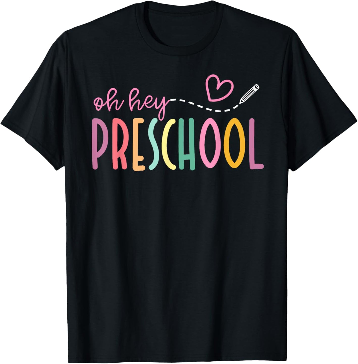 Oh Hey Preschool Welcome Back To School Teacher Student Kids T-Shirt - T-Shirt | Black