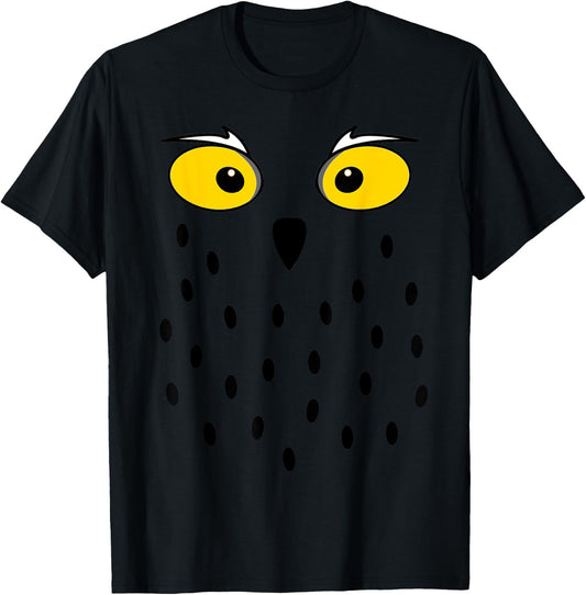 Snowy Owl Funny Cute Animal Bird Halloween Costume Gift T-Shirt - T-Shirt | Black