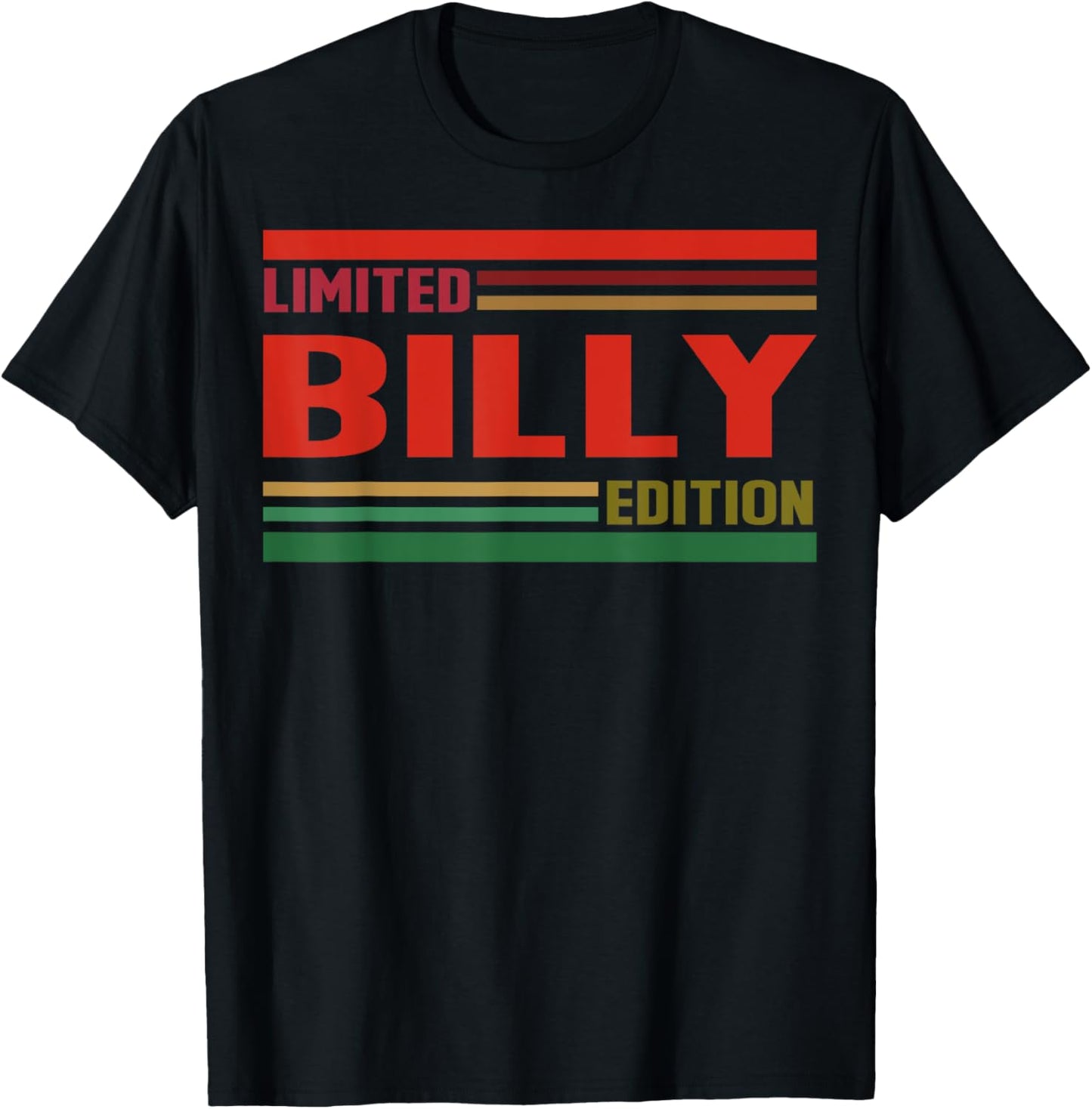BILLY Limited Edition Shirt BILLY Name Personalized T-Shirt - T-Shirt | Black