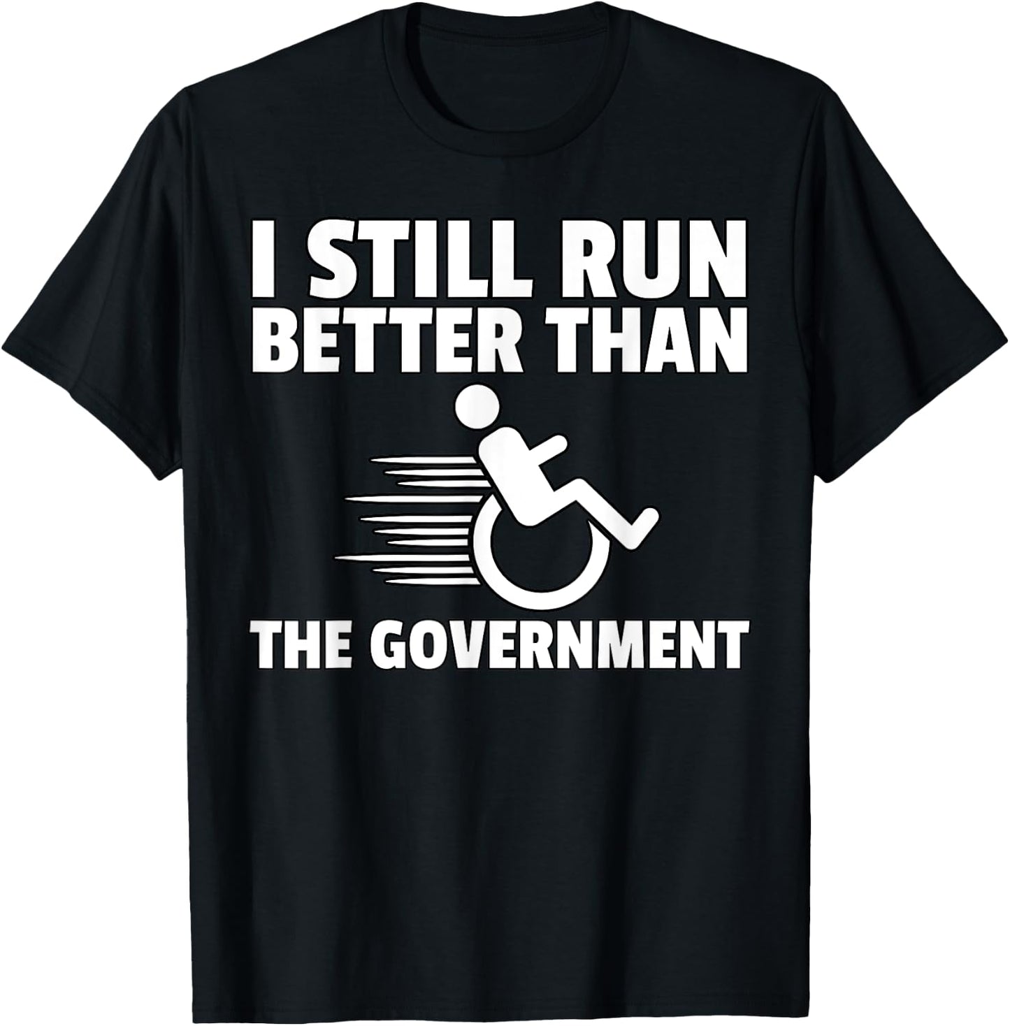 Wheelchair Disability Gift Funny Handicap Small T-Shirt - T-Shirt | Black