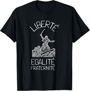 Liberte Egalite Fraternite French Revolution T-Shirt - T-Shirt | Black