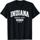 Vintage Indiana Hoosier State Athletic White Rough Text T-Shirt - T-Shirt | Black