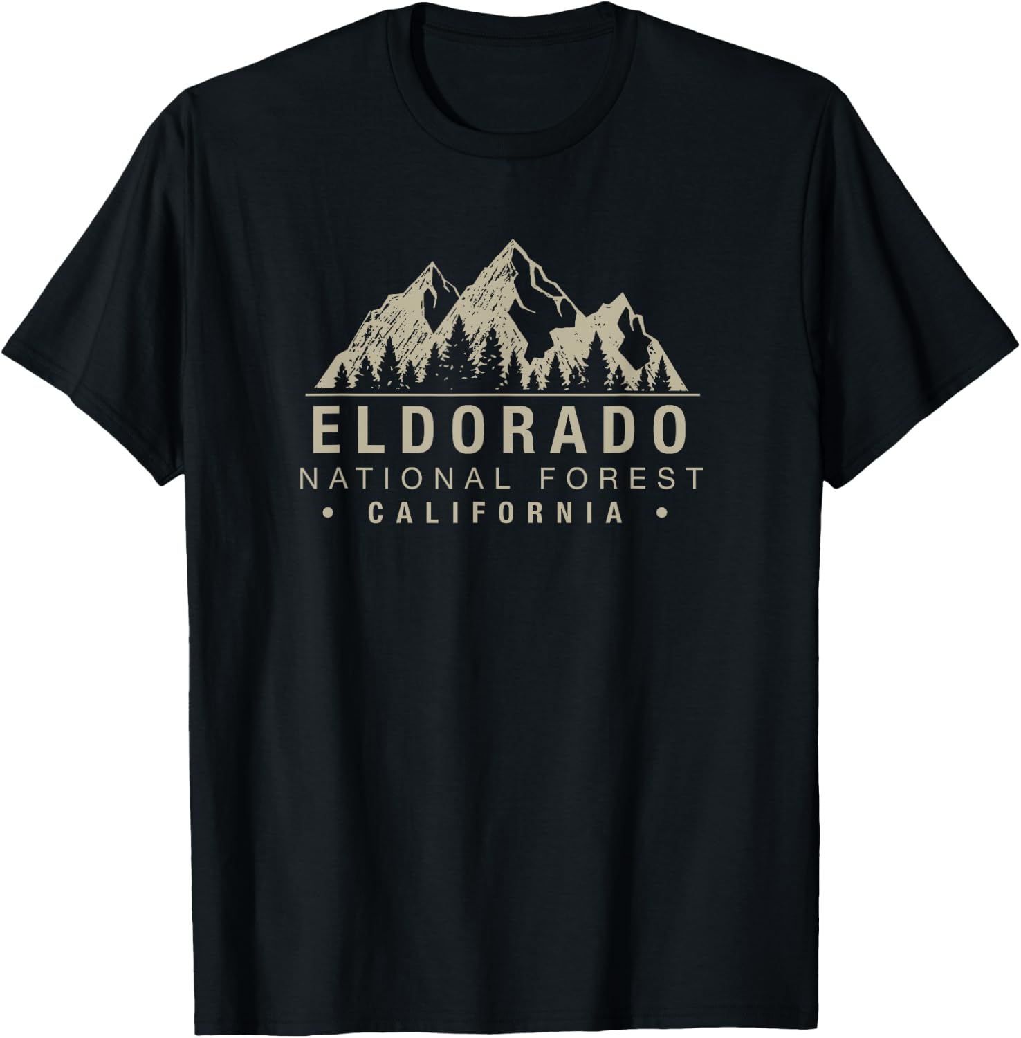 Eldorado National Forest California T-Shirt - T-Shirt | Black