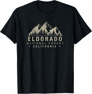 Eldorado National Forest California T-Shirt - T-Shirt | Black