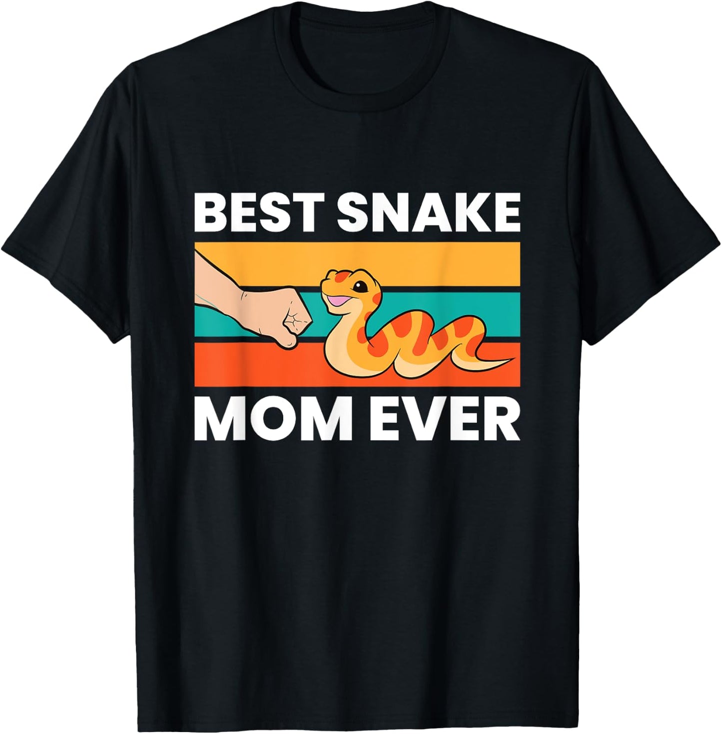 Pet Snake Best Snake Mom Ever T-Shirt - T-Shirt | Black