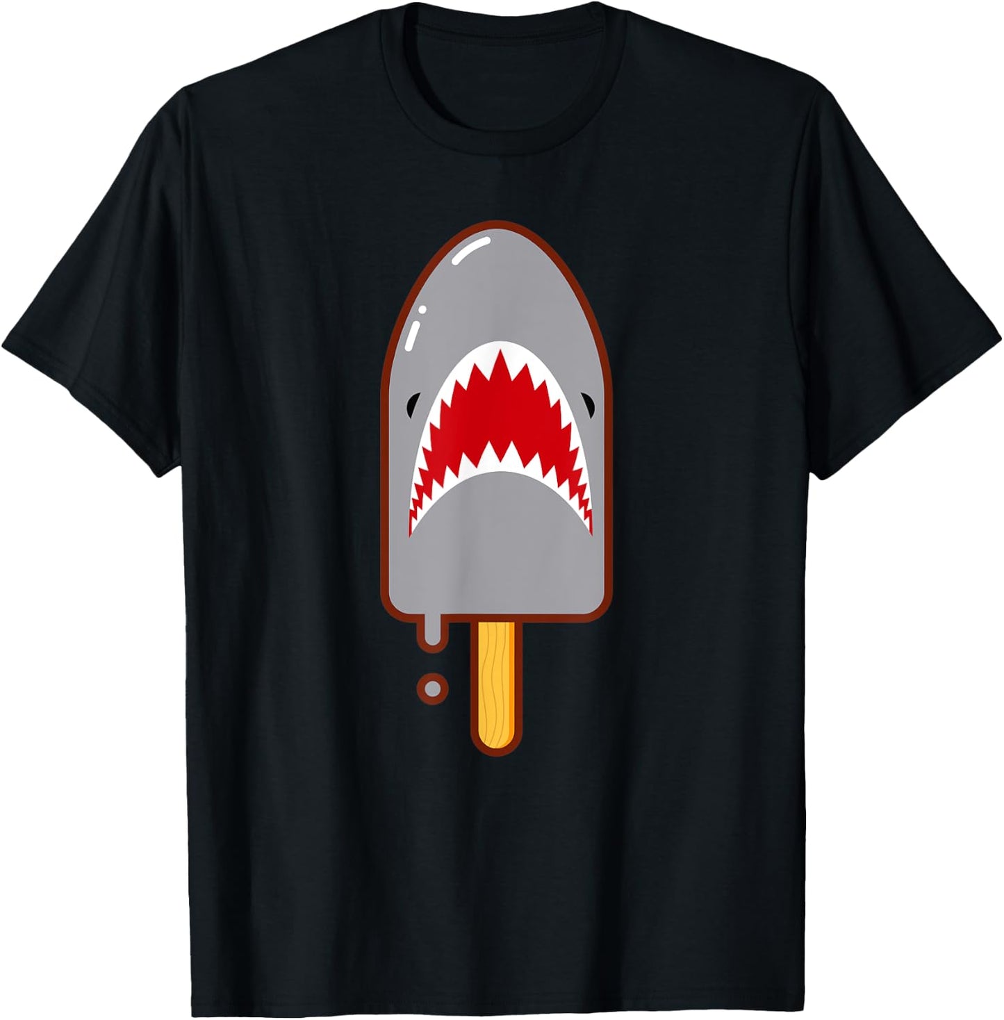 Shark Popsicle T-Shirt - T-Shirt | Black