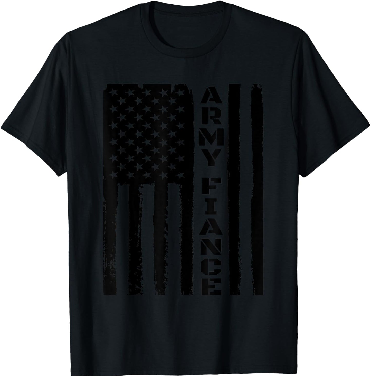 Proud Army Fiancé - Military Fiancé Veteran's Day Idea T-Shirt - T-Shirt | Black