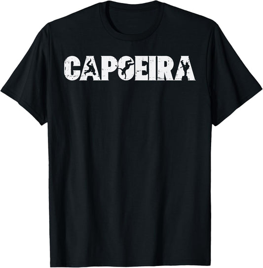 Capoeira Poses Brazilian Martial Arts Dance Men Women Gift T-Shirt - T-Shirt | Black