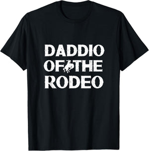 Daddio Of The Rodeo Fathers Day Gift Cowboy Horse Lover Dad T-Shirt - T-Shirt | Black