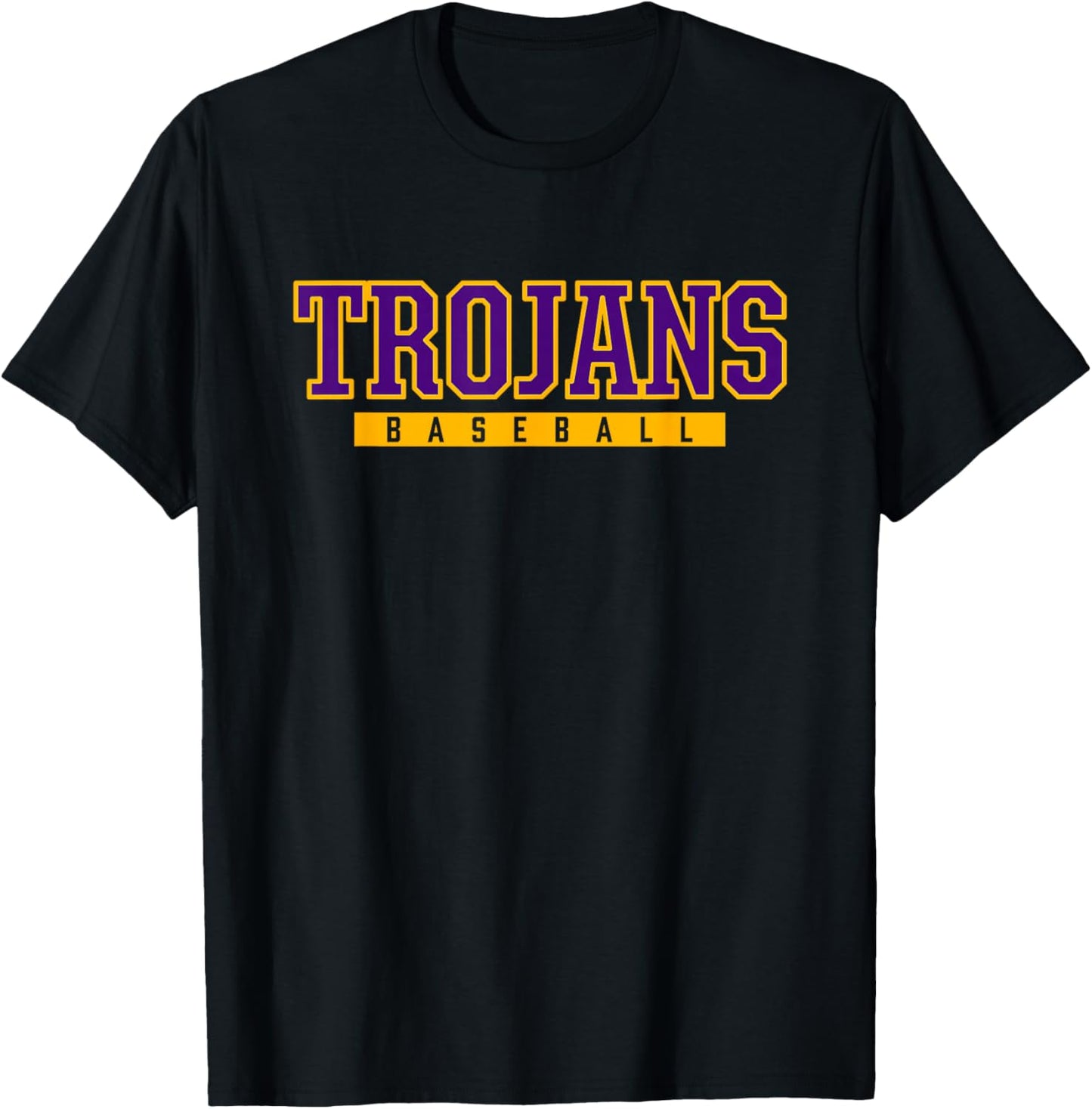 Daphne Trojans Baseball T-Shirt - T-Shirt | Black