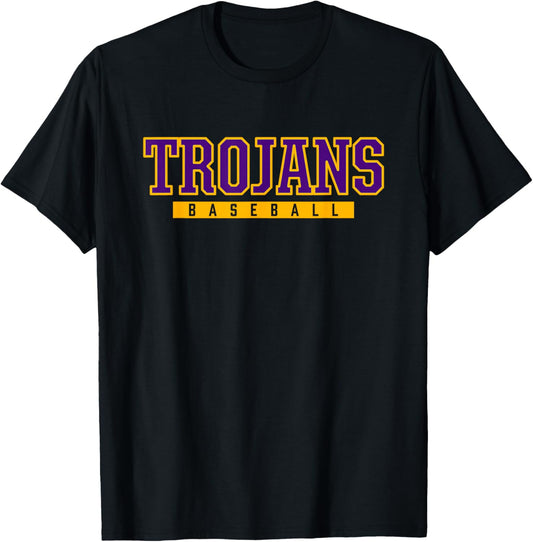 Daphne Trojans Baseball T-Shirt - T-Shirt | Black
