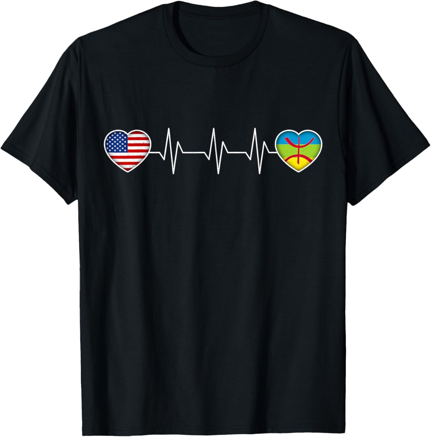 Amazigh & USA T-Shirt - T-Shirt | Black