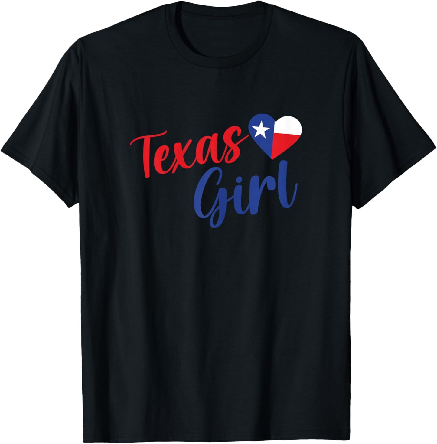 Texas Pride Cute Home State Texas Girl T-Shirt - T-Shirt | Black