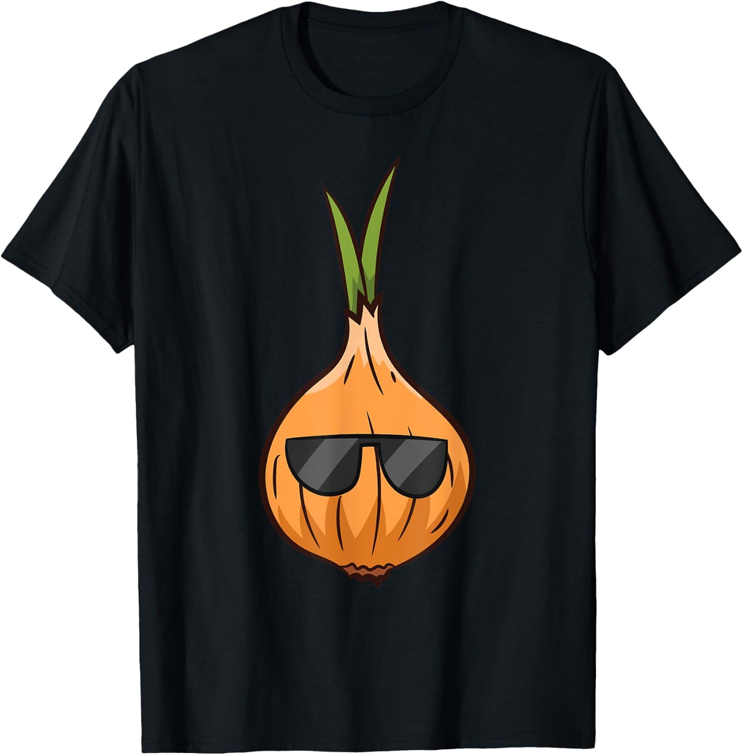 Onion With Sunglasses Vegetable Onions T-Shirt - T-Shirt | Black