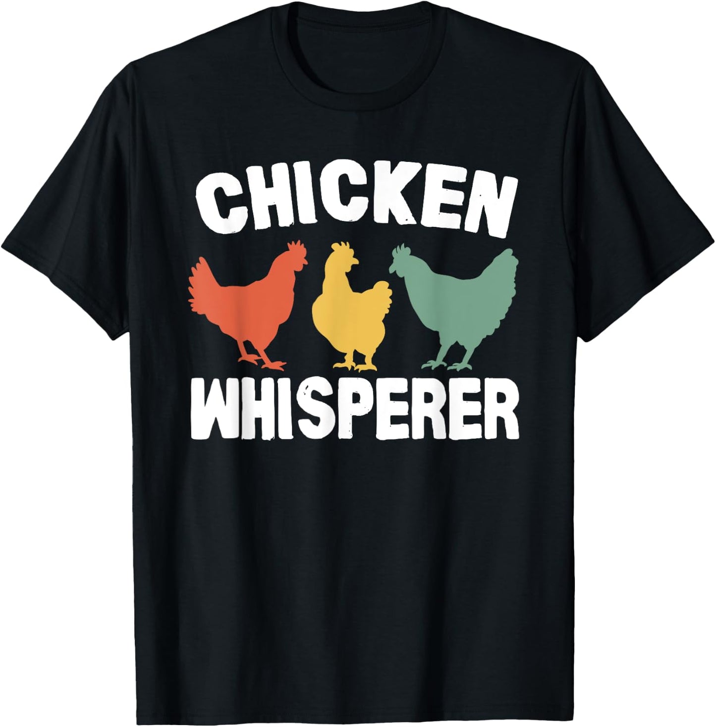 Chicken Whisperer Funny Vintage T-Shirt - T-Shirt | Black