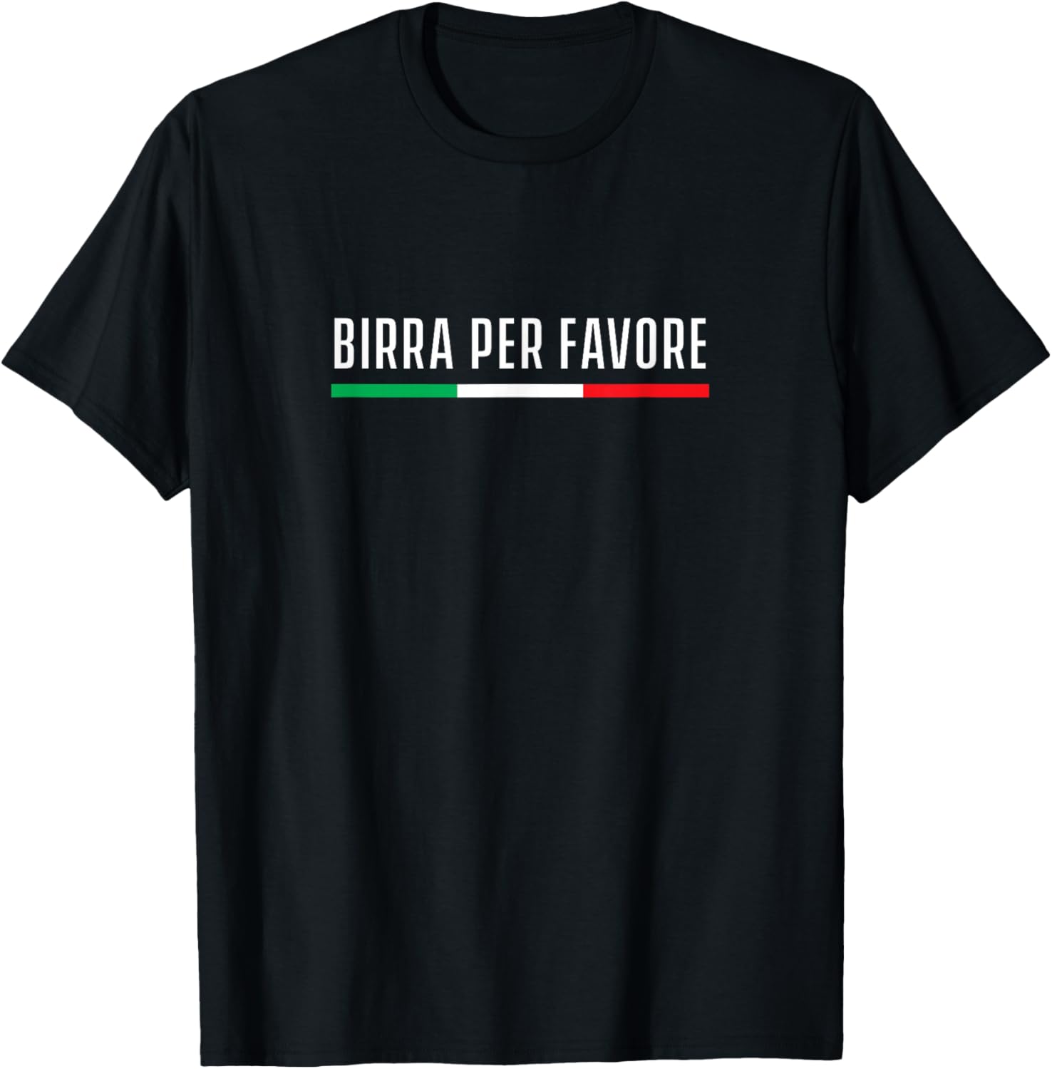 Beer please in Italian - Birra per favore T-Shirt - T-Shirt | Black
