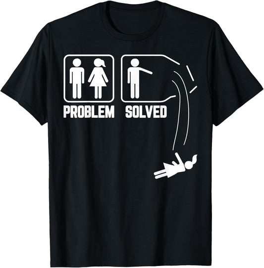 Problem Solved - Funny Divorce Party Divorcee Men Gifts T-Shirt - T-Shirt | Black