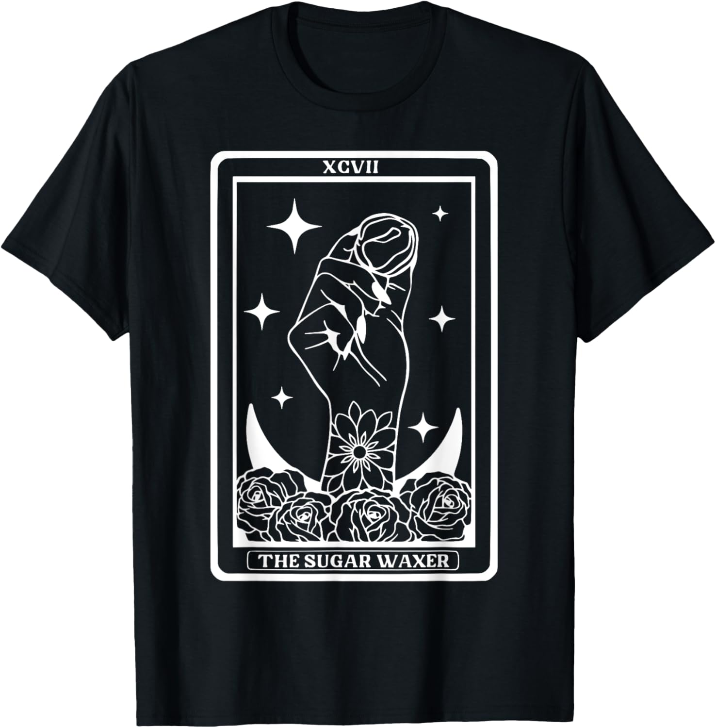 Retro The Sugar Waxer Tarot Card Esthetician Wax Specialist T-Shirt - T-Shirt | Black