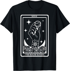 Retro The Sugar Waxer Tarot Card Esthetician Wax Specialist T-Shirt - T-Shirt | Black