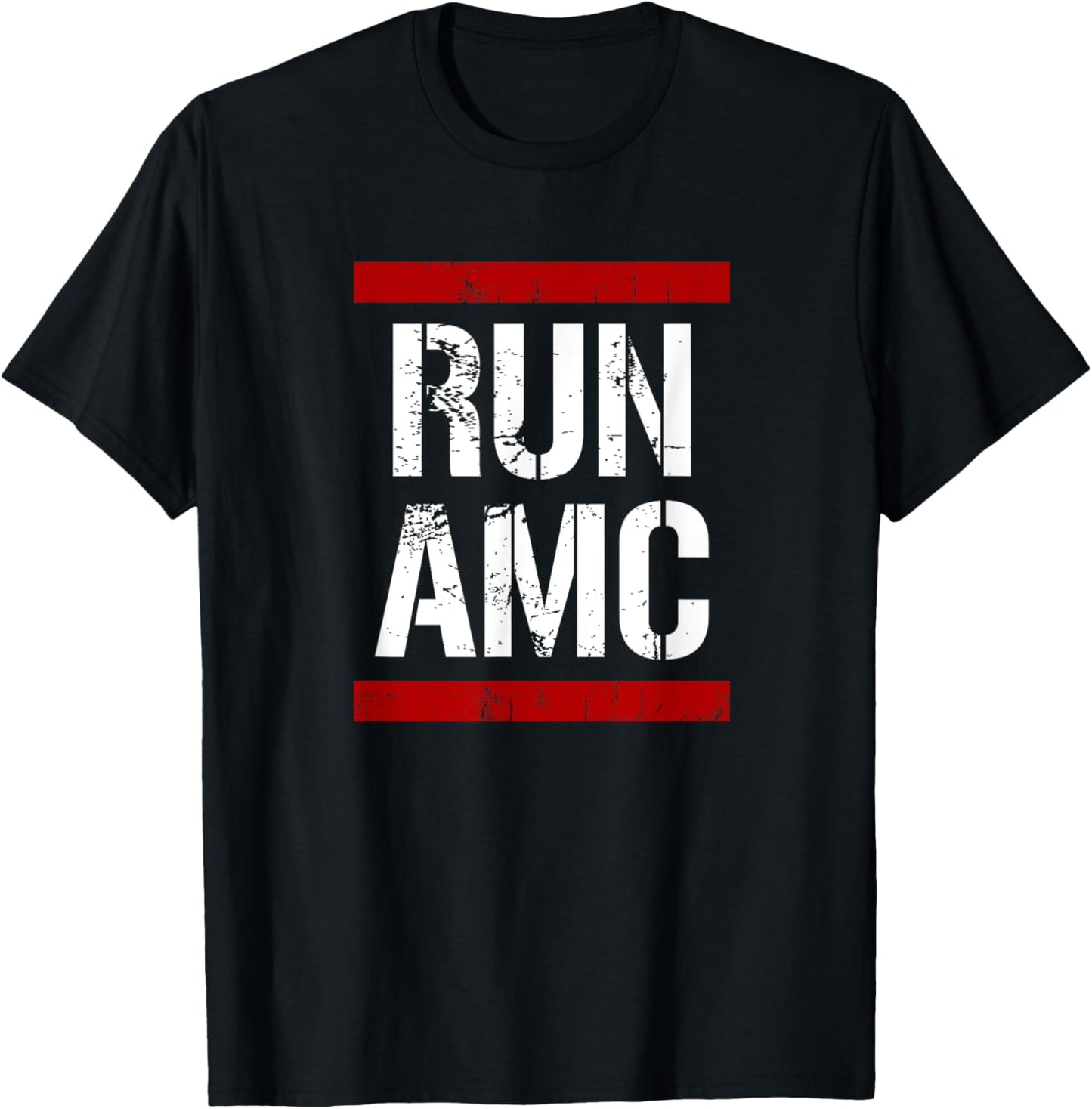 Funny Run AMC Stock Meme Crypto Shirt T-Shirt - T-Shirt | Black