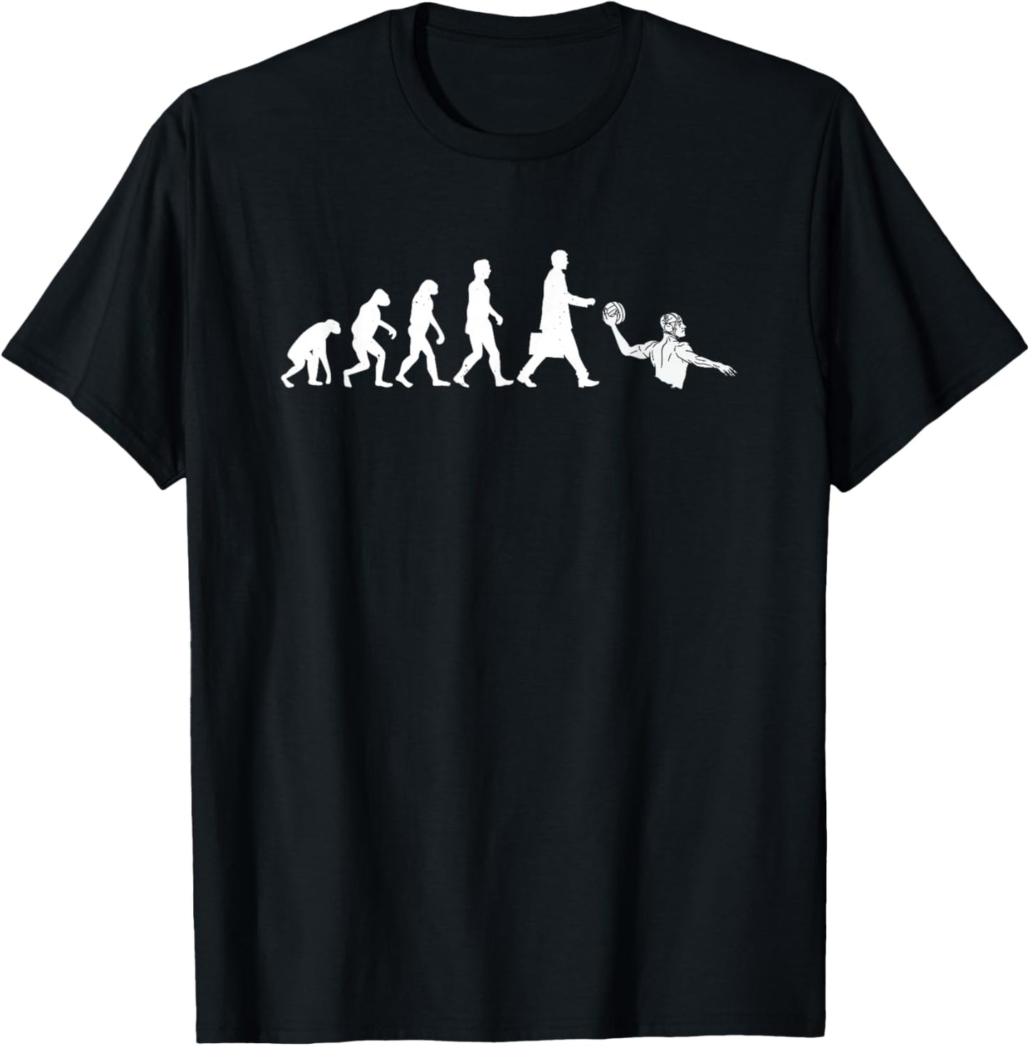 Water Polo Player Evolution Aquatic Sports Funny Waterpolo T-Shirt - T-Shirt | Black