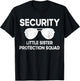 Security Little Sister Protection Squad Funny Boys Brother T-Shirt - T-Shirt | Black