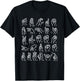 ASL Sign Language Apparel & ABC Sign Language Chart Teacher Hand Letter Alphabet ASL for Kids & Students, , Black, Small, Short Sleeve, Retro Style, Letter Print T-Shirt - T-Shirt | Black