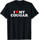 I Love My Cougar I Heart My Cougar T-Shirt - T-Shirt | Black