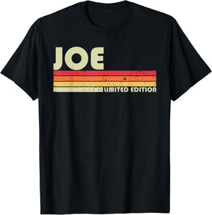 JOE Gift Name Personalized Funny Retro Vintage Birthday T-Shirt - T-Shirt | Black