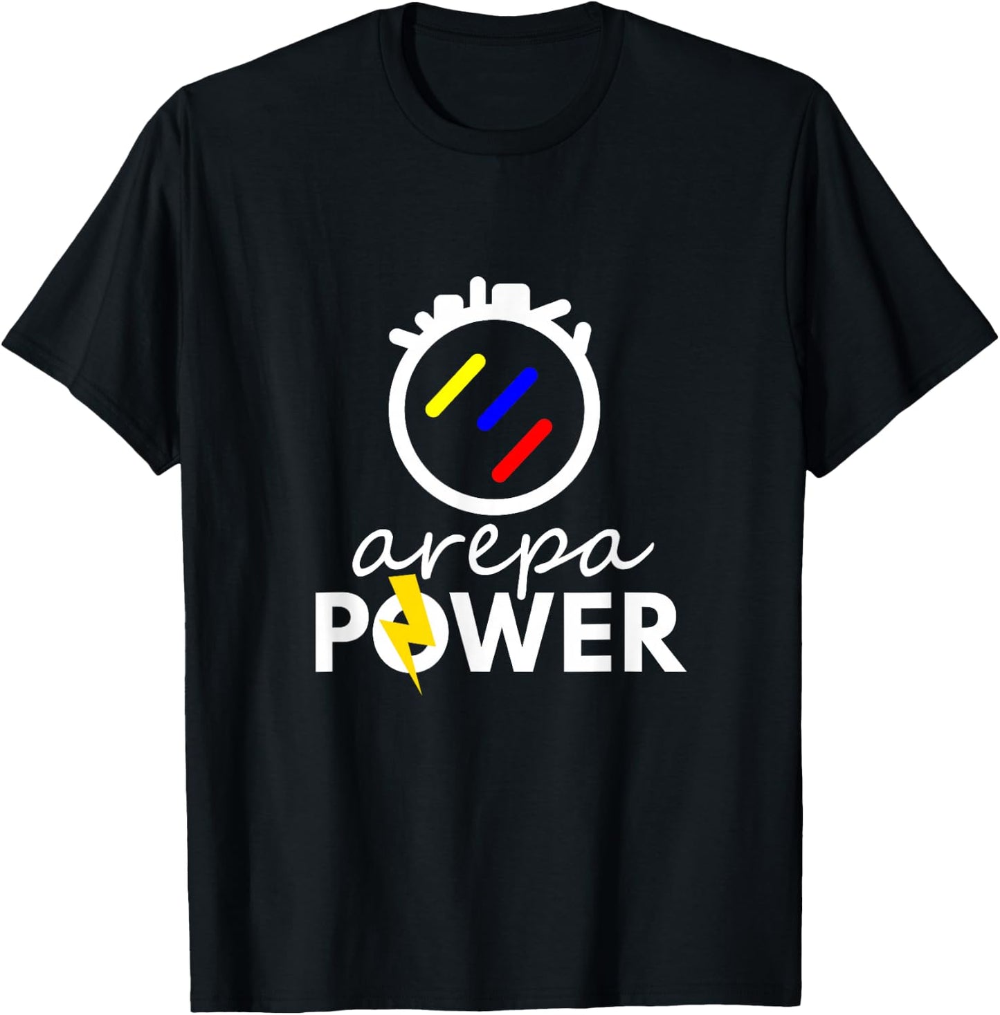 Arepa Power Latin Pride Funny Flag Gift T-Shirt - T-Shirt | Black